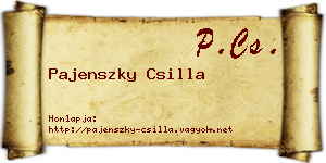 Pajenszky Csilla névjegykártya